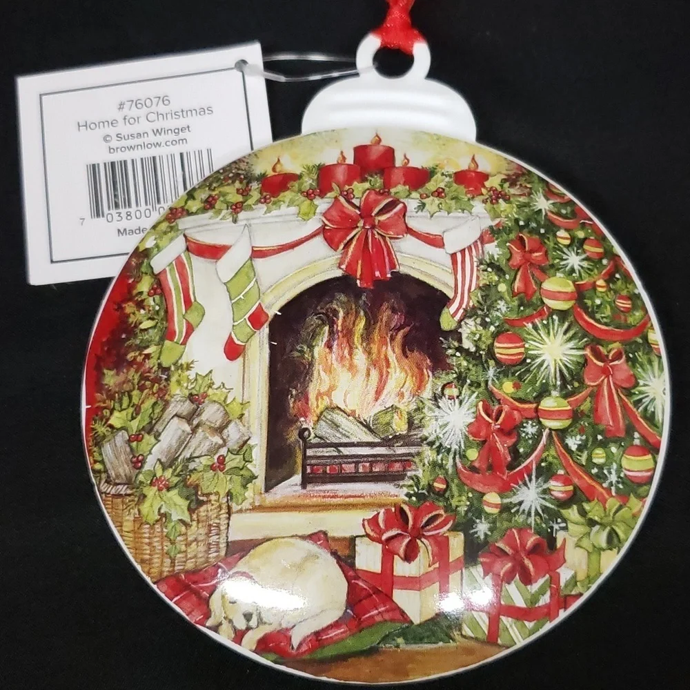Brownlow Gifts Metal Ornament, "Home for Christmas" by Susan Winget - Picture 4 of 4